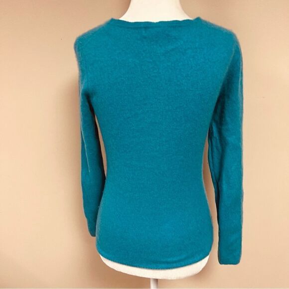 Peck & Peck aqua cashmere sweater. Size Sm - Picture 3 of 4